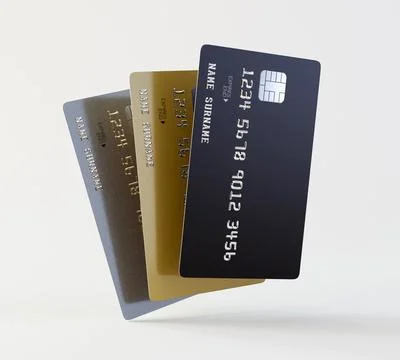 Bank Credit Card Array Stock Illustration