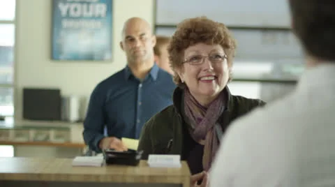 Bank Customer Stock Footage 22857024