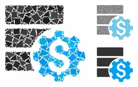 Bank database options Composition Icon of Tremulant Elements Stock Illustration