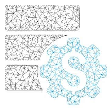 Bank Database Options Vector Mesh 2D Model Stock Illustration