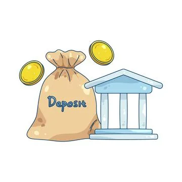 Bank deposit 스톡 일러스트