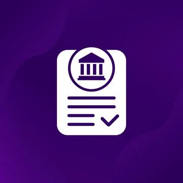 Bank document approved icon, vector 스톡 일러스트
