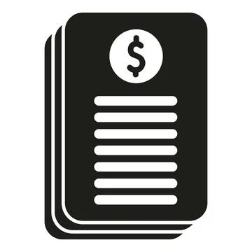Bank document icon simple vector. Money finance Illustrazione stock