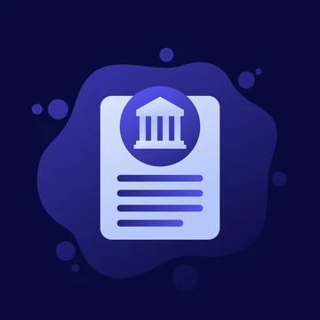Bank document icon, vector design Stock Illustration