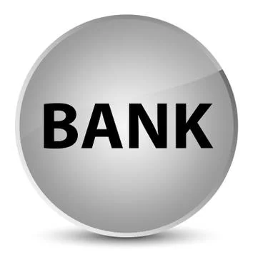 Bank elegant white round button Stock Illustration