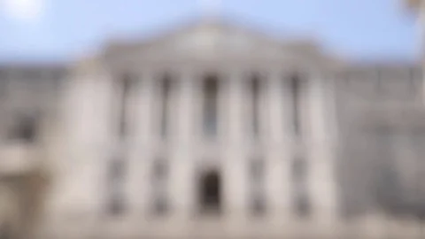 Bank of England, static focus pull, London Video stock 74194342
