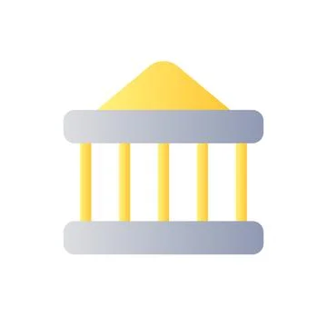 Bank flat gradient color ui icon イラスト素材