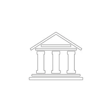 Bank. flat vector icon Stock Illustration