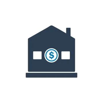 Bank House icon. Editable Vector EPS Symbol Illustration. Ilustración de archivo
