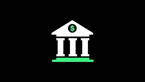 Bank icon animation. Stock Footage 231240840