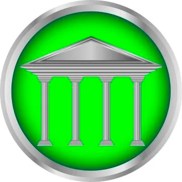 Bank icon or button Stock Illustration