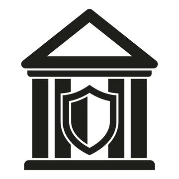 Bank icon simple vector. Policy risk Illustration