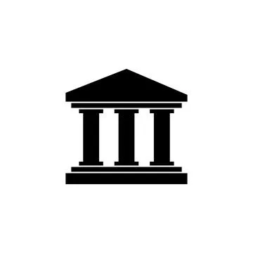 Bank icon vector. bank vector icon, museum, university Illustrazione stock