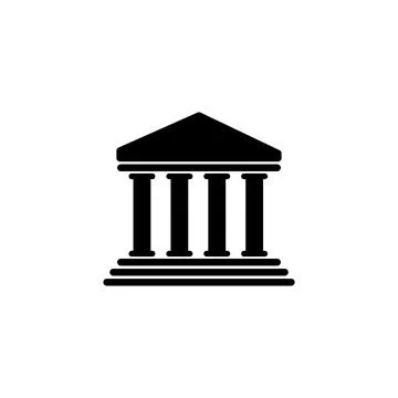 Bank icon vector. bank vector icon, museum, university Stock Illustration
