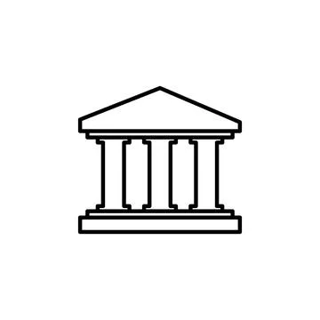Bank icon vector. bank vector icon, museum, university Stock Illustration