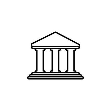 Bank icon vector. bank vector icon, museum, university Stock Illustration