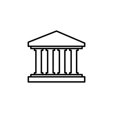 Bank icon vector. bank vector icon, museum, university Stock Illustration