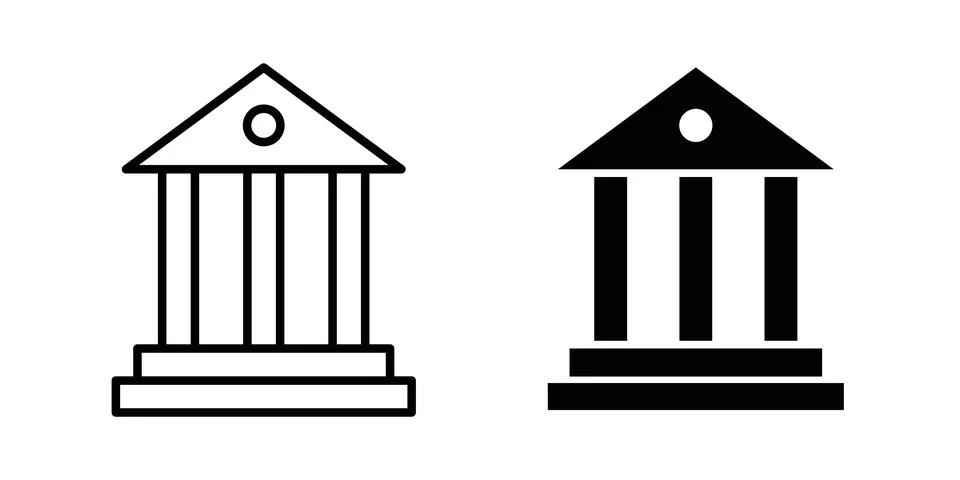 Bank icon vector editable eps10 Stock Illustration