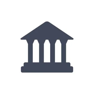 Bank Icon Vector flat design style Stock Illustration