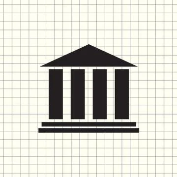 Bank Icon vector Stock Illustration
