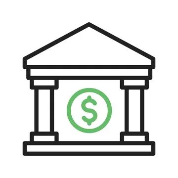 Bank icon vector image. Stock Illustration