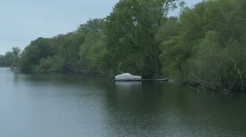 Bank of the lake in spring Stock Footage 42855862