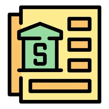 Bank loan icon vector flat Illustrazione stock