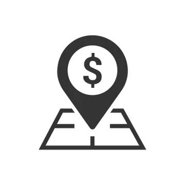 Bank Location Icon Illustrazione stock
