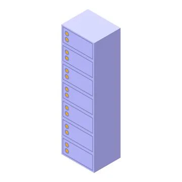 Bank locker icon isometric vector. Safe money Stock Illustration
