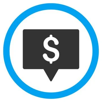 Bank Map Pointer Flat Rounded Vector Icon イラスト素材