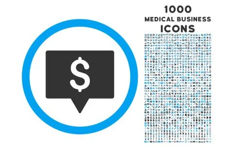 Bank Map Pointer Rounded Symbol With 1000 Icons イラスト素材