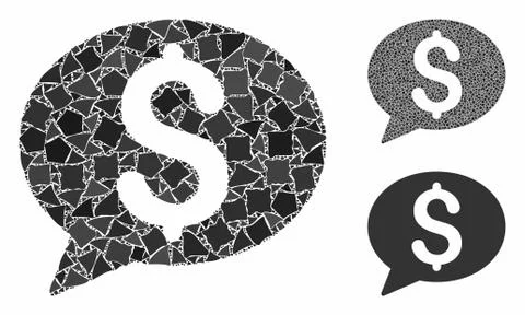 Bank message Composition Icon of Rugged Elements Stock Illustration