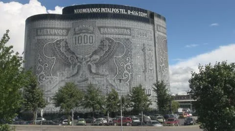 Bank note building Stock Footage 11888504