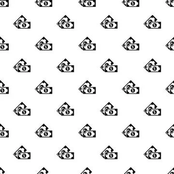 Bank note pattern vector seamless Illustrazione stock