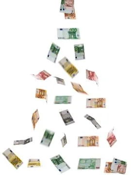 Bank note on the white Stock Photos