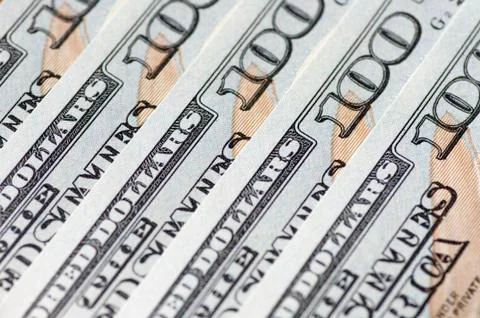 Bank notes in row close up Stock Photos