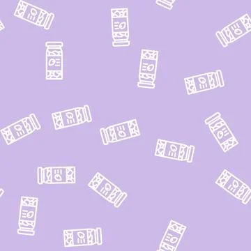 Bank olives line vector seamless pattern Stock Illustration