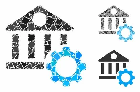 Bank options Composition Icon of Bumpy Elements Stock Illustration