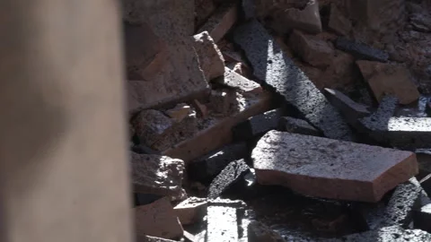 Bank or small stone mine, with large-format stones, ready to work, Stock Footage 246349374