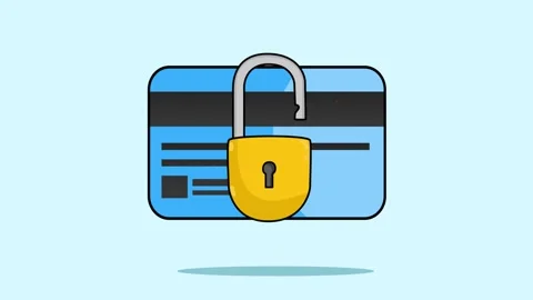 Bank Payments Security Lock 2D Motion Graphics Animation Stock Footage 304249057