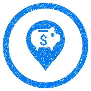 Bank Pointer Rounded Grainy Icon Stockillustratie