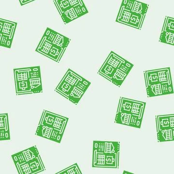 Bank reconciliation glyph seamless pattern Stock Illustration