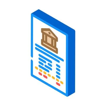 Bank reconciliation isometric icon vector illustration Stock Illustration