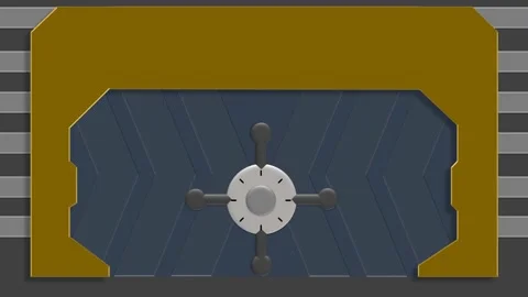 Bank safe gate realistic animation 動画素材 219628877