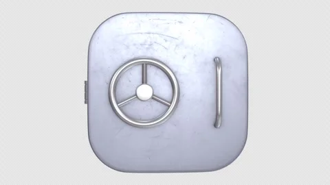 Bank Safe Locker Rotating on a Transparent Background. Seamless Loop. Money. 4K Stock Footage 292923507