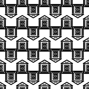 Bank safe pattern seamless vector Stock Illustration
