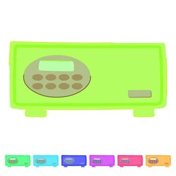 Bank safe vector cartoon graphic 스톡 일러스트