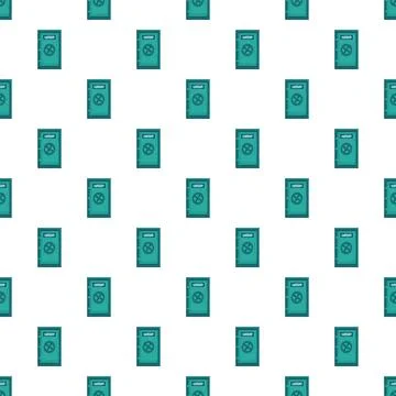 Bank safety deposit box pattern for financial security Stock Illustration