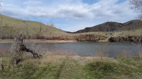 The bank of the Salmon river Stock Footage 167569150