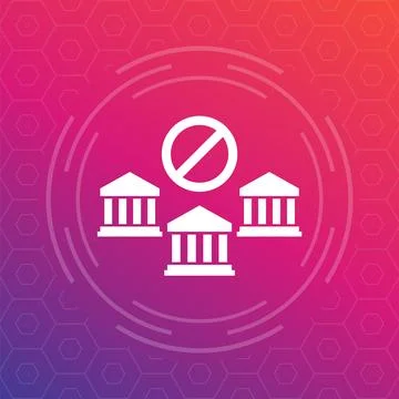 Bank sanctions icon, vector design Stock Illustration